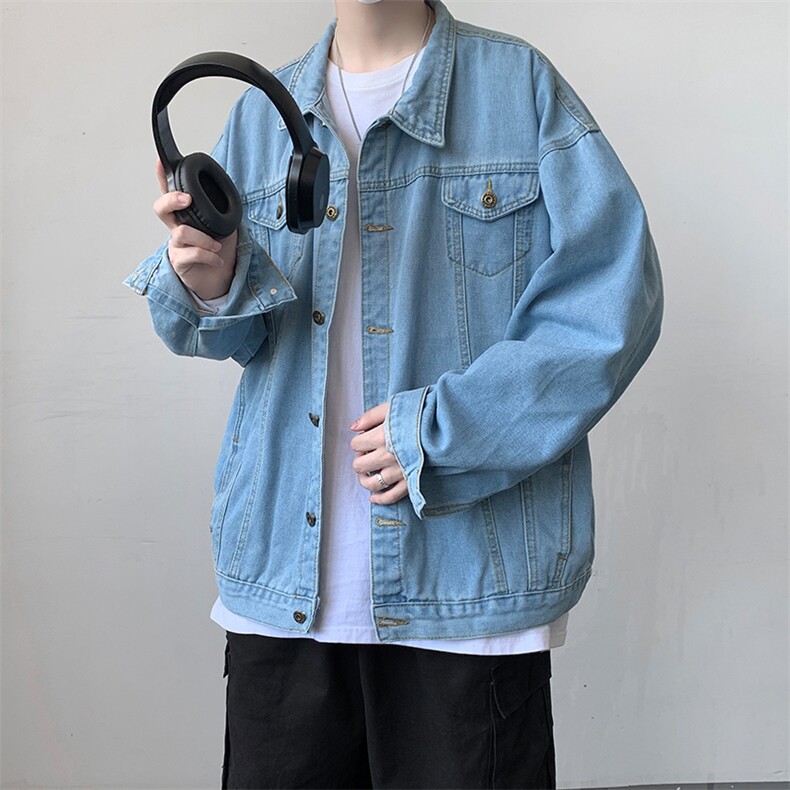 牛仔夹克男大码牛仔外套男茄克NJ77407-P60,男装夹克,电商A040