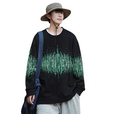 ！秋季上衣男圆领卫衣男装港风长袖t恤男外套男W102-P33，男装卫衣，星座815-2