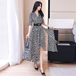 杭州真丝连衣裙2025春季新款妈妈装高端大牌桑蚕丝长袖裙子高级感