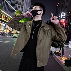 高级感秋冬新款男时尚假两件PU皮夹克外套A368-98821-P138绒148，男装夹克，电商A368