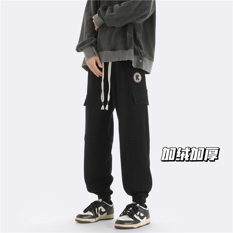 23咖啡色新款高品质欧棉绒加绒加厚保暖棉裤A316-1-K1204P70控89图片