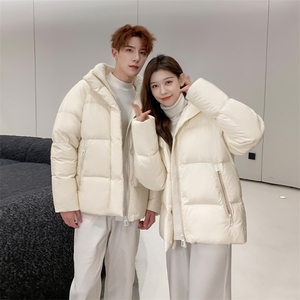 主推韩版情侣装羽绒服男短款男女中青年学生创意羽绒外套图片