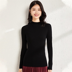简约修身潮流显瘦百搭长袖纯色2024年秋季羊毛针织衫，女装羊毛衫，庆大羊绒