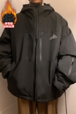 冬新防风滑雪服中性男女百搭潮夹克加棉加厚大码保暖外套M77-P160，男装棉衣，电商A001-1