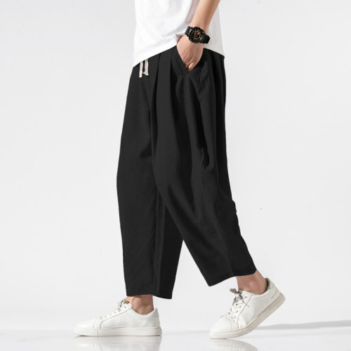 夏大码宽松九分裤男裤哈伦裤9分灯笼裤男萝卜裤休闲裤薄 916 P45,男装休闲裤,钱塘788(原4013)