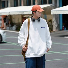 W2202-P58控78秋季日系港风假两件华夫格圆领卫衣外套320克重，女装短外套，电商A036A