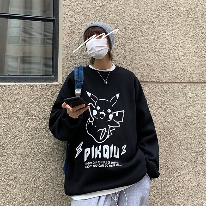 S6078-P28加绒款-P33秋季圆领卫衣男大码韩版宽松长袖外套,男装卫衣,电商A040