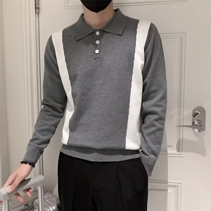 男士POLO衫毛衣青少年翻领针织衫潮流打底衫秋S804-P53图片