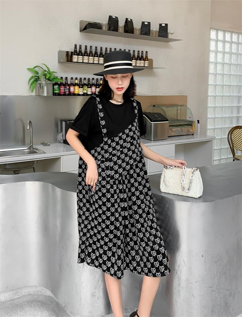 【现货】新款假两件欧版时尚连衣裙，女装连衣裙，得瑟空间