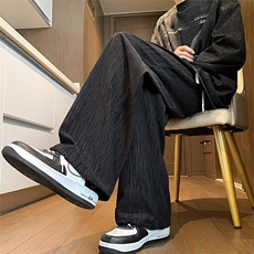 K9025/P45春装垂感休闲裤男士直筒裤潮男大码宽松裤子，男装休闲裤，电商A141
