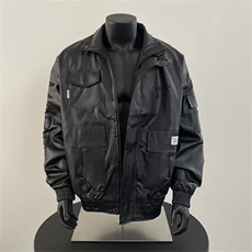 潮机能多口袋工装皮衣外套男士痞帅立领皮夹克字母机车服PY1017，男装夹克，星座1116A-1（原606A）