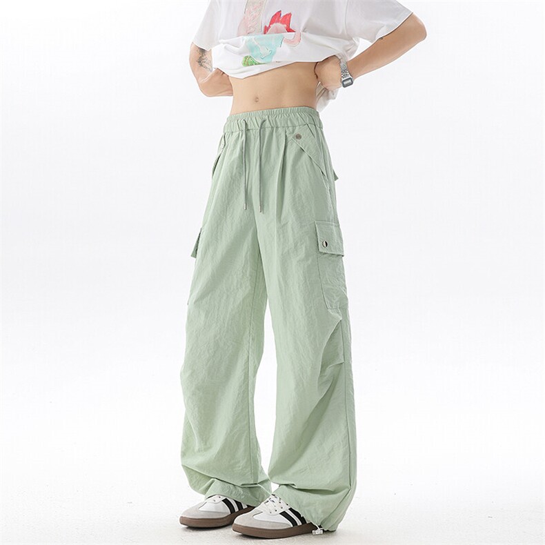 美式阔腿降落伞兵工装裤男夏季冰丝薄款防晒冲锋登山裤子KZ055P50,男装休闲裤,电商B312
