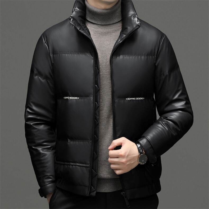 羽绒服男冬季2023新款加厚商务上衣中年男士休闲保暖外套爸爸装图片