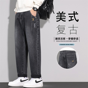 美式复古牛仔裤男款2025秋季新款宽松男潮流百搭裤K6667-P52图片