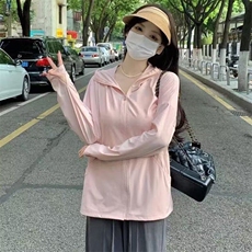 防晒衣女款夏季2025新款宽松冰丝透气薄款开衫防晒服轻薄开衫外套，女装风衣，星座506