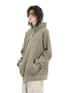 美式潮牌机能风金属感连帽卫衣男女小众设计感宽松上衣7003-p60图片