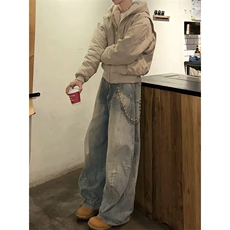 现货高品质美式高街冬季重磅硬挺短款座山雕毛领棉衣男女加厚外套，男装棉衣，电商A486