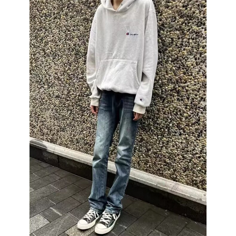 高级感烫钻窄版牛仔裤女2025春秋季新款高腰显瘦宽松直筒阔腿长裤,男装牛仔裤,星座506A