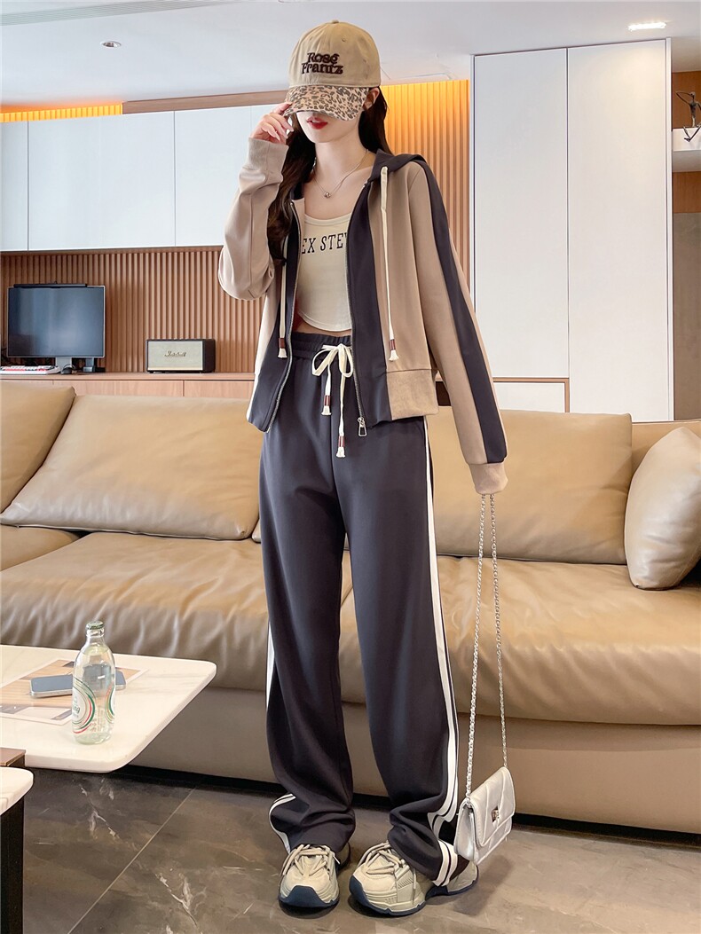 休闲运动女夏季2026新款气质减龄高级感短袖卫衣阔腿裤,女装套装/套裙,网红馆
