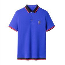 polo衫短袖男夏季潮牌2023新款半袖上衣宽松翻领t恤男，男装T恤，电商B212（原钱塘6029）