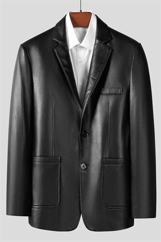 SF5097大货主推款新款皮衣男绵羊皮外套西服夹克韩版修身P580，男装皮衣，电商B360