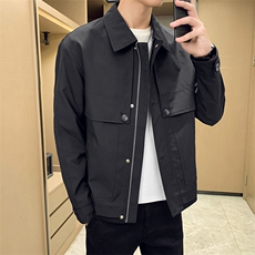 秋季轻熟抖音小伙青年纯色休闲夹克店主风A236-JK5099-P115，男装夹克，电商A236