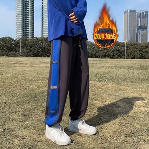 218-1-P30-B159新款时尚休闲潮男百搭卫裤常规款 加绒款图片