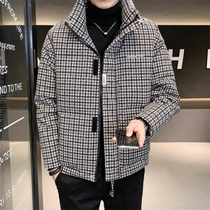 格子羽绒服男冬季2025新款加厚保暖外套特批 A313-D21321-P165图片