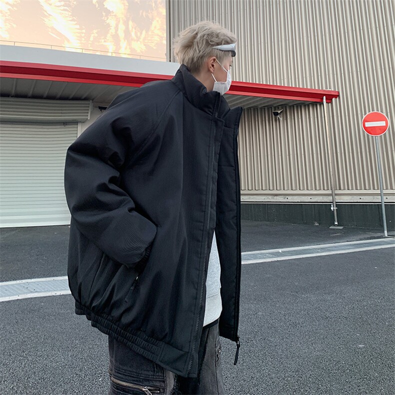 现货立领棉衣男士美式复古加厚外套潮牌工装棉服M0212-P85,男装棉衣,星座308B-2