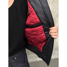 网图加厚夹棉pu软皮拼接夹克防风廓形立领皮衣A025-TY11290-P80，男装夹克，电商A025