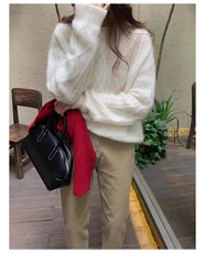 秋冬新款纯色针织圆领套头上衣时尚百搭，女装针织衫/毛衣，冀清阳荣