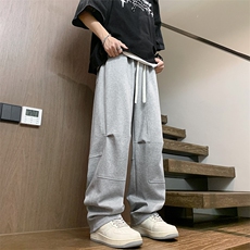 2025春夏款港风宽松设计感休闲百搭直筒卫裤休闲裤K24112-P40，男装休闲裤，星座717