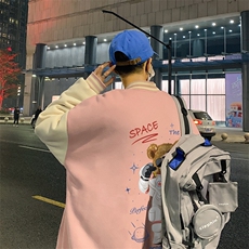 BQMF18-P90港风拼接棒球服男士棉服男棉袄男潮牌棒球服棉袄男潮牌，男装棉衣，电商B367