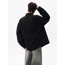 现货CS1117-特P42小众肌理感设计感大码衬衫男（含领带可拆卸），男装衬衫，电商A059