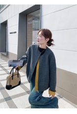 宽松毛呢外套女冬小个子休闲韩系高级感双面羊毛大衣，女装双面呢大衣，2C187