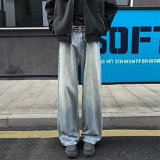 2025秋季新款外景美式直筒刺绣牛仔裤M-5XLGK25945-P50，男装牛仔裤，电商A022