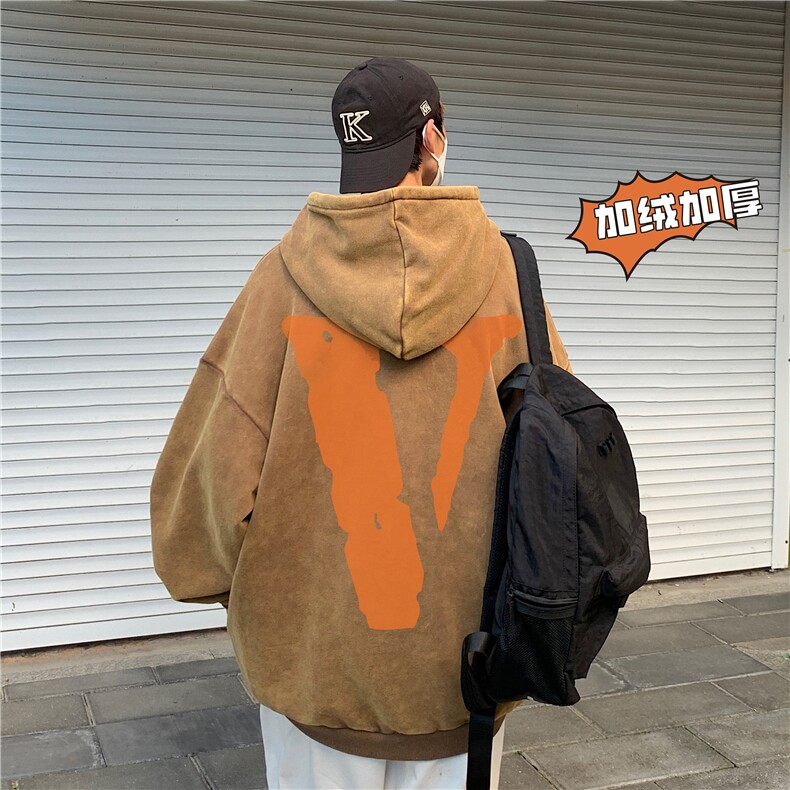 加绒新款港风宽松连帽套头卫衣X5671-常规P70控88-加绒P80控98,男装卫衣,电商A061-1