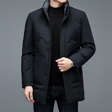 羽绒服男士新款中年商务休闲可脱卸帽上衣冬季厚款保暖男装外套，男装羽绒服，电商B212（原钱塘6029）