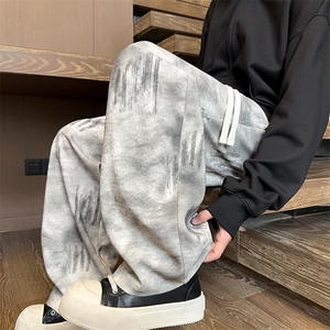 K25105特批25控49秋季新款潮牌扎染休闲裤男慵懒美式直筒裤男裤子图片