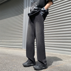 抖音品质高街1997刺绣宽松百搭牛仔裤直筒裤313A-1-NZ030-P55控68图片