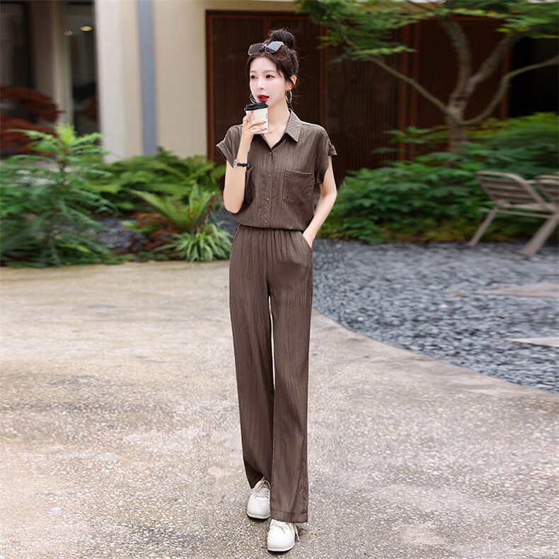 冰丝职业套装夏装2025新款气质欧货漂亮时尚衣服两件套夏天女装潮,女装套装/套裙,梦依杭