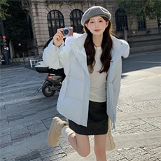 现货送手套露丝同款90白鸭绒狐狸毛羽绒服2B153-8813-P450-K585，女装羽绒服，2B153