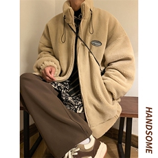 冬季羊羔毛棉衣男保暖加厚立领棉服外套102P110，男装棉衣，电商A309