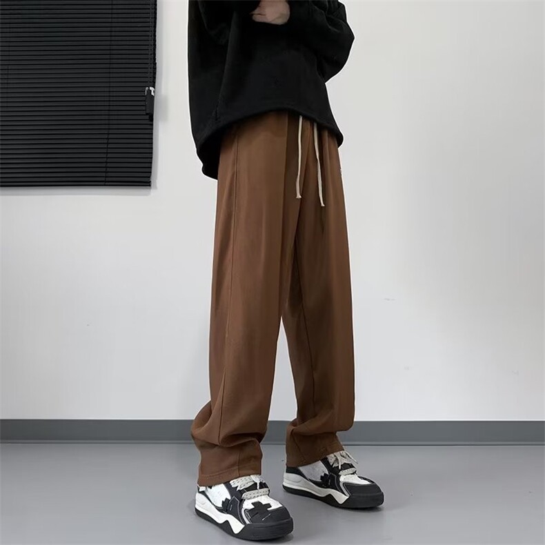 西装裤九分阔腿直筒宽松秋季潮流休闲高街长裤子垂感班服X151-P35图片