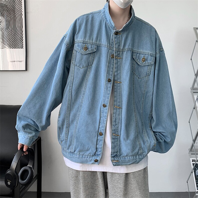 牛仔夹克男大码牛仔外套男茄克NJ77099-P60加绒款-P75,男装夹克,电商A040