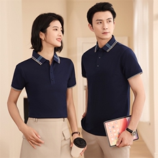 夏季商务团服定制LOGO冰丝200克冰氧棉POLO衫男女同款上衣D662P26，男装Polo衫，星座1602B（原101B-1）