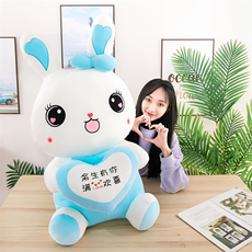 乐迪毛绒玩具 抱心兔子公仔（有版权）
