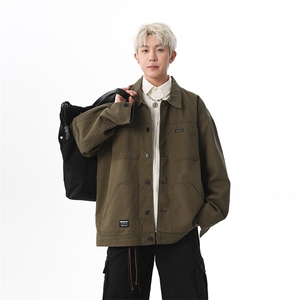 外套男士春季潮流痞帅牛仔工装夹克休闲百搭男装上衣服JK1172-P68图片