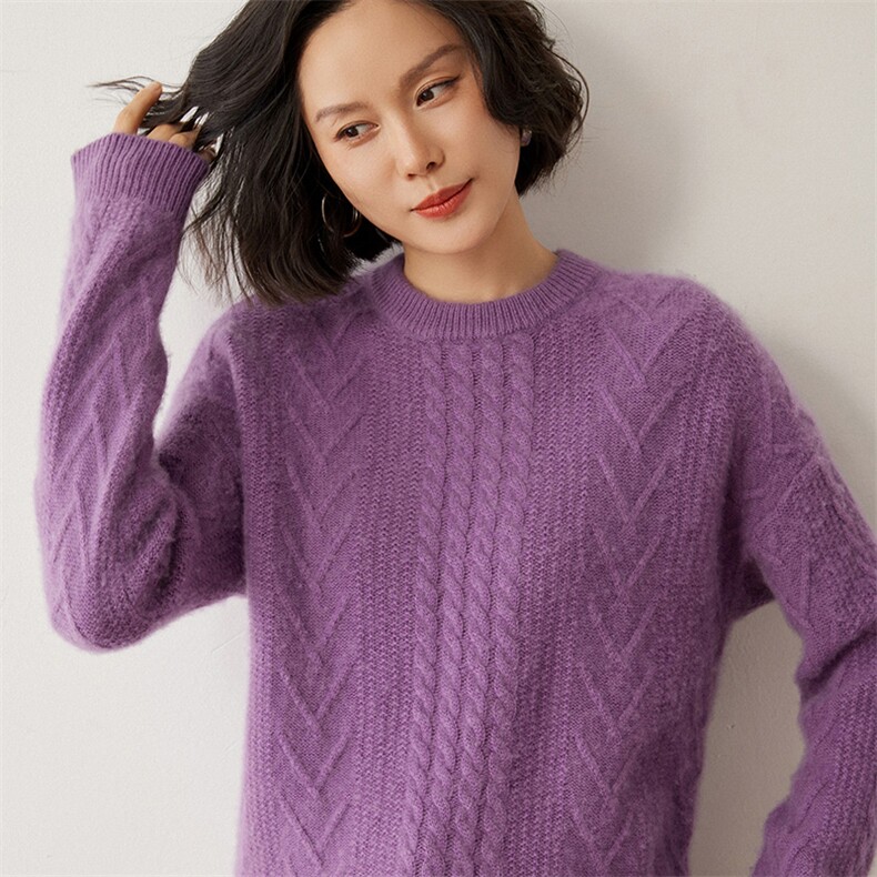 优雅百搭半高领羊绒衫时尚显瘦针织毛衣,女装羊绒衫,米琪莲羊绒