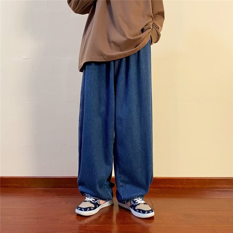 牛仔裤男秋季潮大码休闲裤子高街N6633P43,男装牛仔裤,星座1116-2
